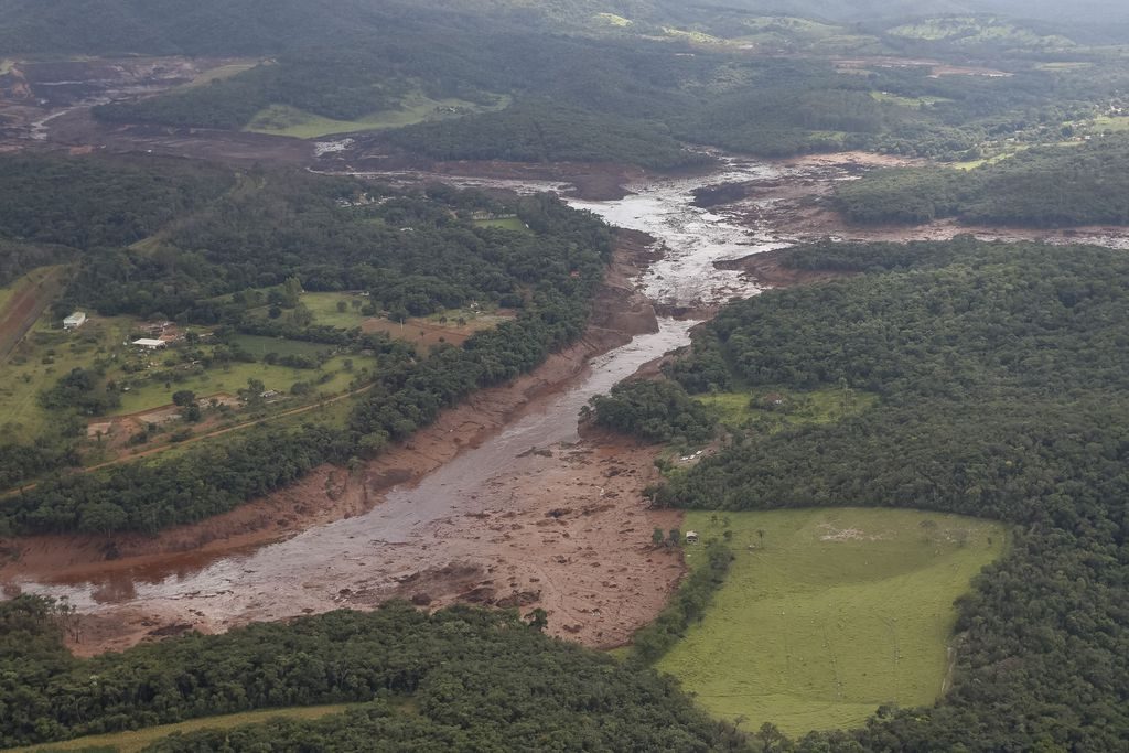 Área atingida pelo rompimento da barragem em Brumadinho