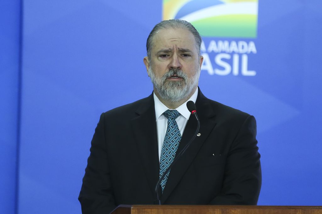 O novo procurador-geral da República, Augusto Aras, durante cerimônia de posse no Palácio do Planalto. Foto: José Cruz/Agência Brasil