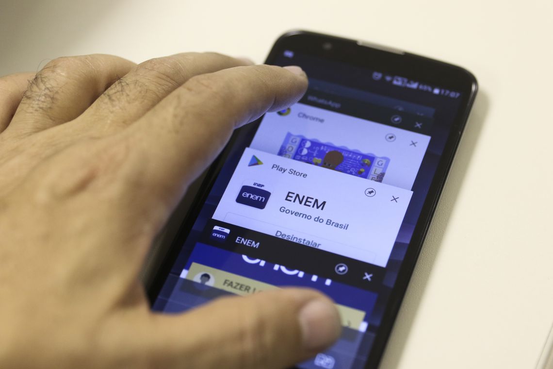 Aplicativo de Celular Enem 2019. Foto: Marcello Casal JrAgência Brasil