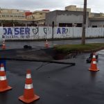 Parte das ruas Barão do Rio Branco e Acácias foram bloqueadas. Foto: Ouvinte BandNews FM ES