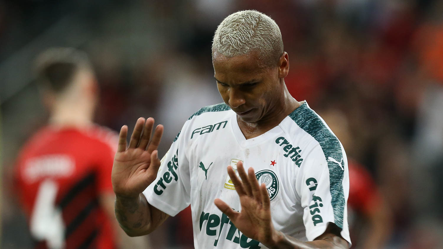 Deyverson (foto) comemorou de forma discreta o gol marcado por ele no empate contra o Athlético-PR. Foto: Divulgação/Sociedade Esportiva Palmeiras