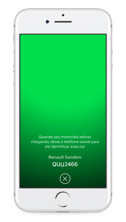 Celular do passageiro se transforma em painel luminoso. Foto: Reprodução