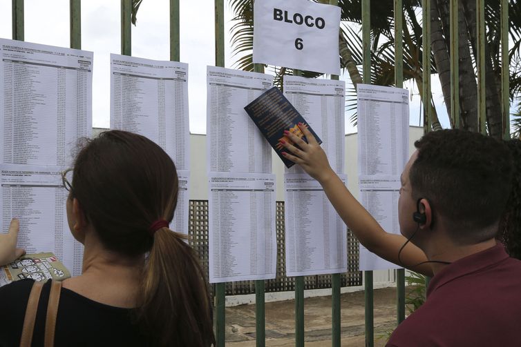 Enem 2019: chegar com antecedência permite ter tempo para verificar com tranquilidade a sala onde fará o exame. Foto: Valter Campanato/Agência Brasil