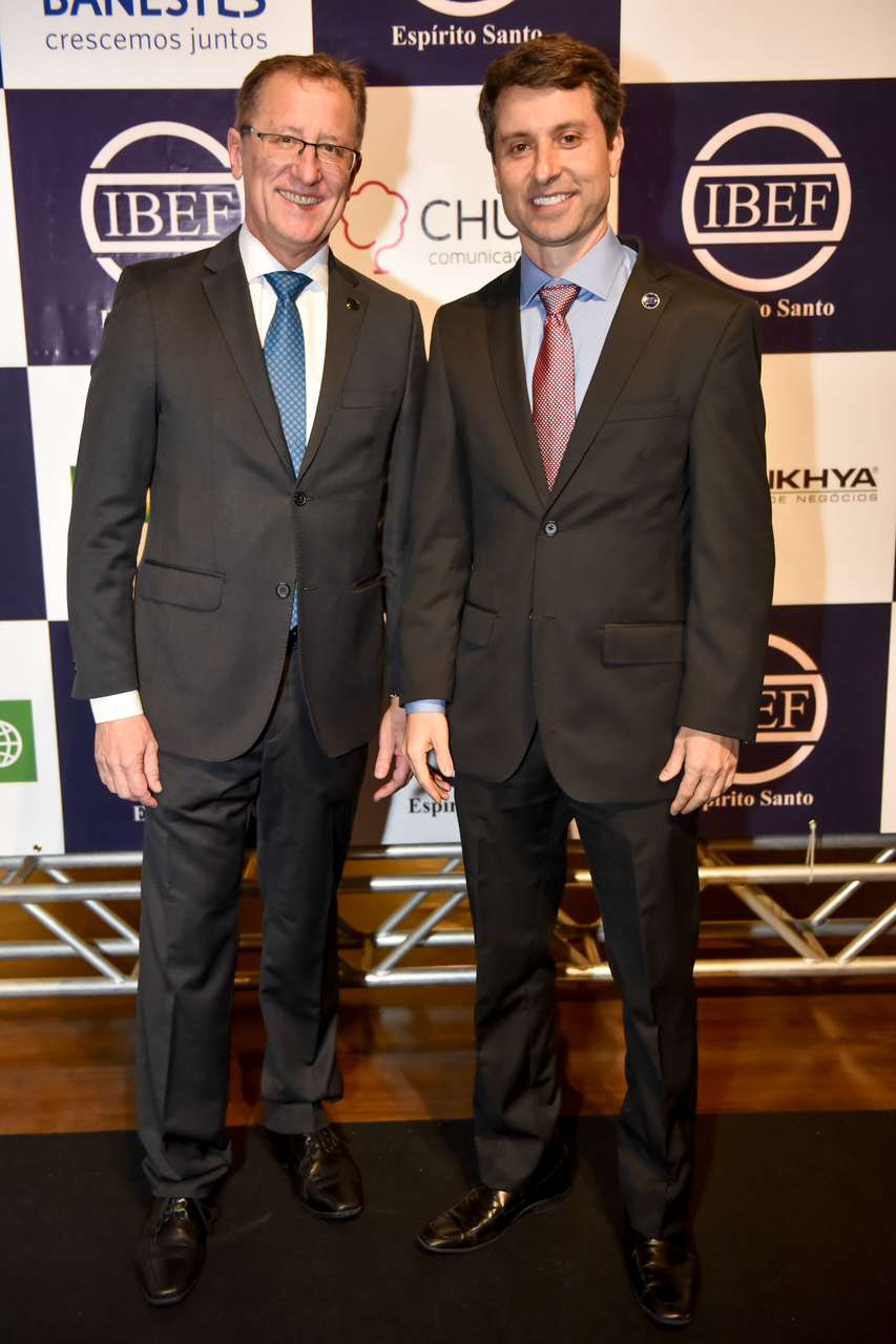 Luciano Machado e o presidente do Ibef-ES, Alessandro Dadalto. Foto: Toninho Ribeiro