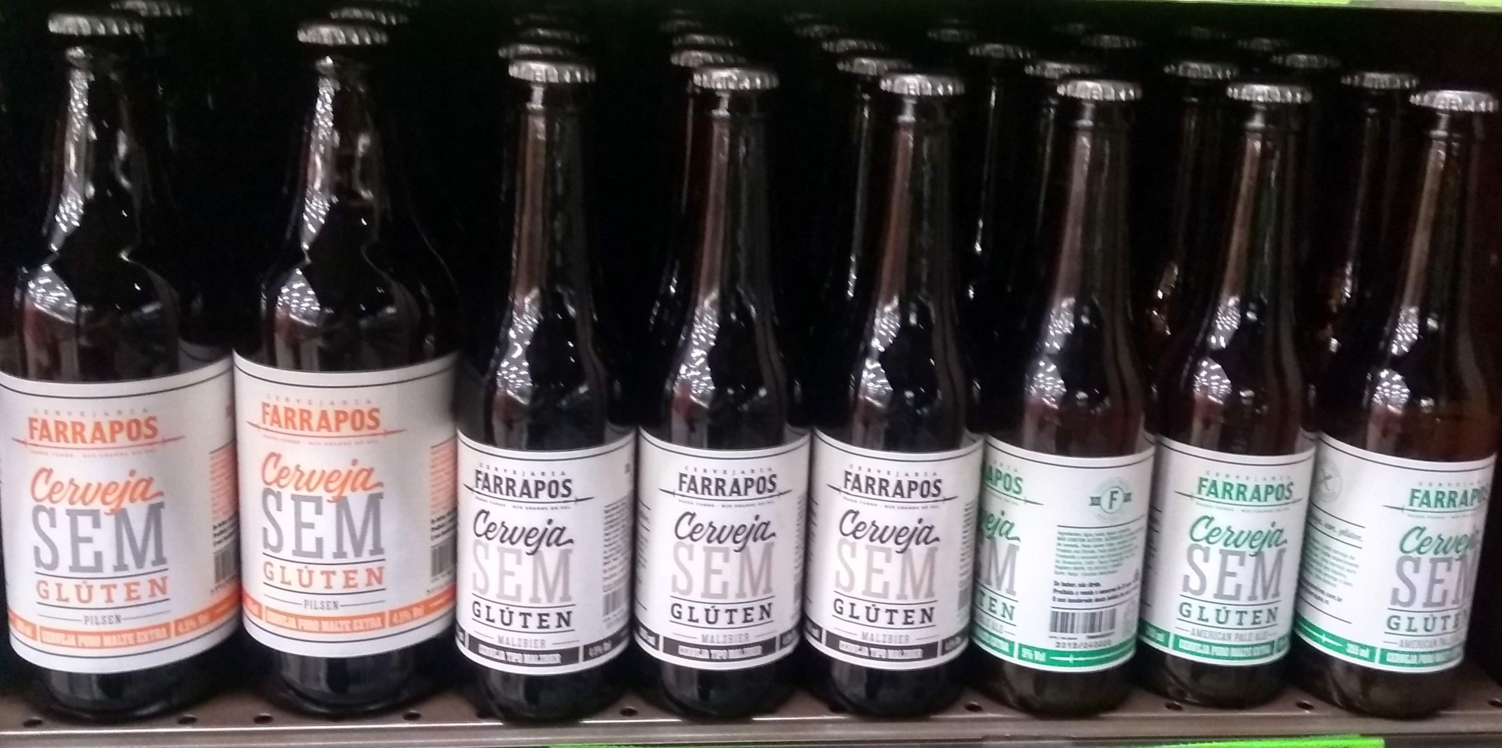 Opções de cerveja sem álcool da Cervejaria Farrapos. Foto: Divulgação