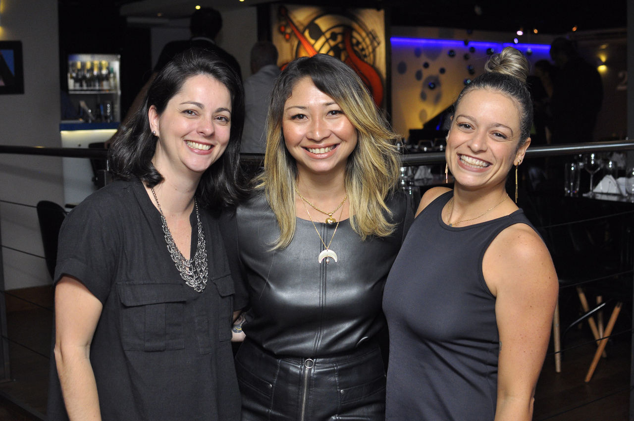 Olívia Mendonça, Raphaella Navarro e Juliana Almeida no evento do portal ES360. Foto: Pepê