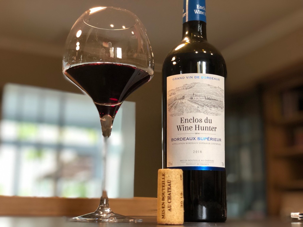 Enclos du Wine Hunter Bordeaux Supérieur 2018. Foto: Divulgação