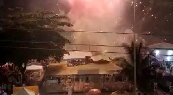 Explosão de fogos em Vila Velha deixa mais de 10 feridos. Foto: Reprodução/WhatsApp