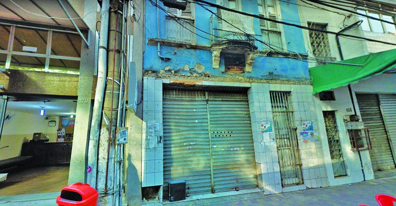 Imóvel antes do desabamento. Foto: Reprodução