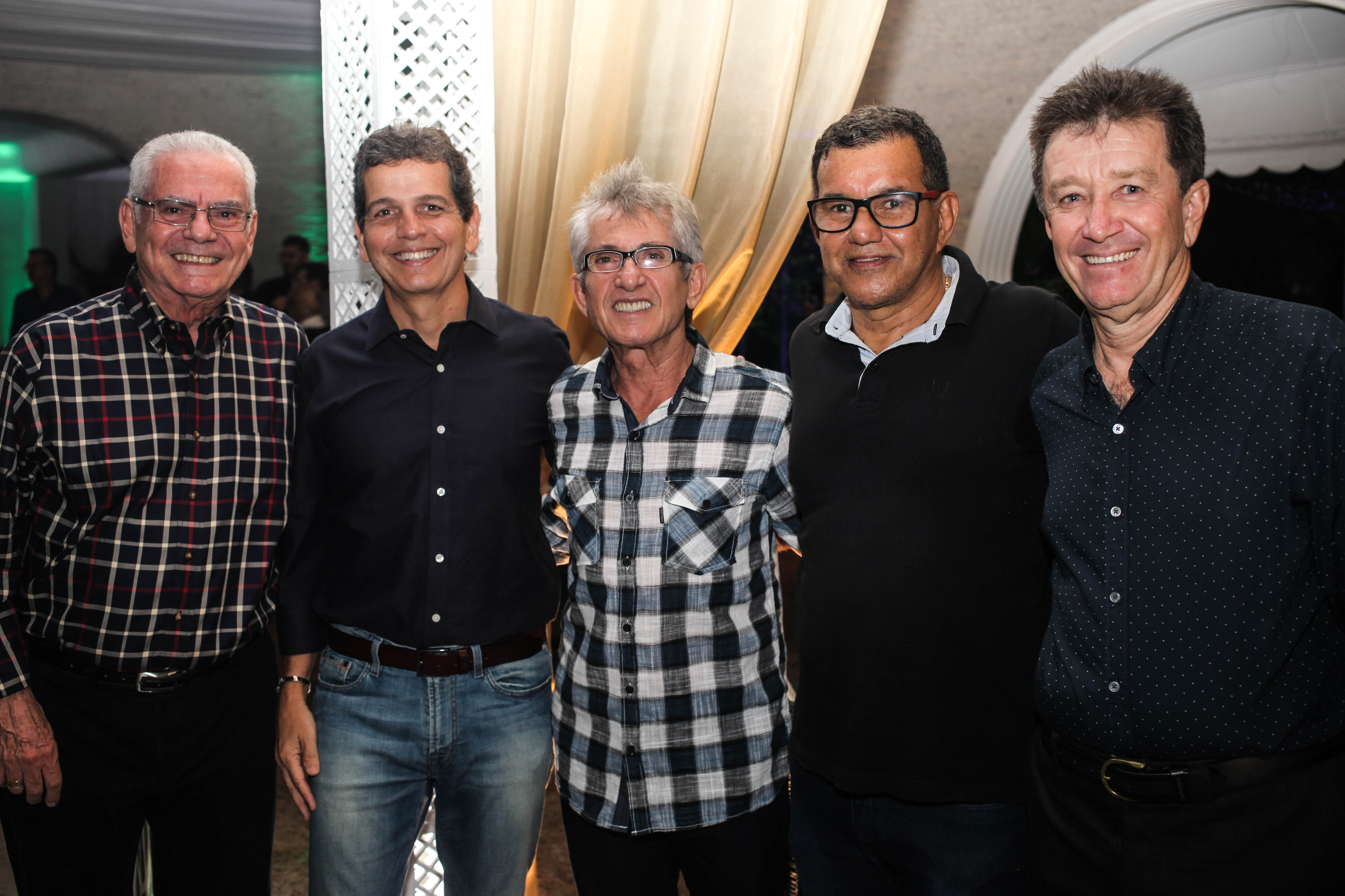 João Cesar Faria, Aroldo Natal, Luiz Paulo Silva, Denerval Vaz e Etore Cavalieri. Fotos: Rodger Savaris