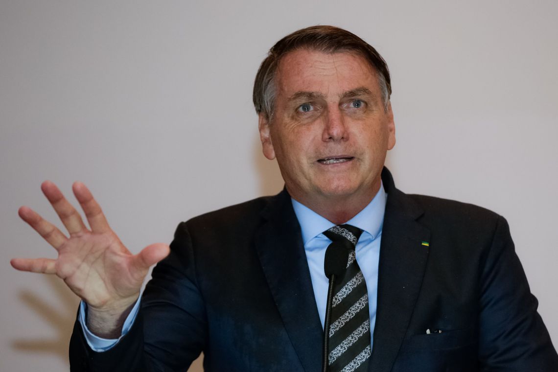 'Não vai vingar esse projeto de fake news', afirma Bolsonaro. Foto: Carolina Antunes