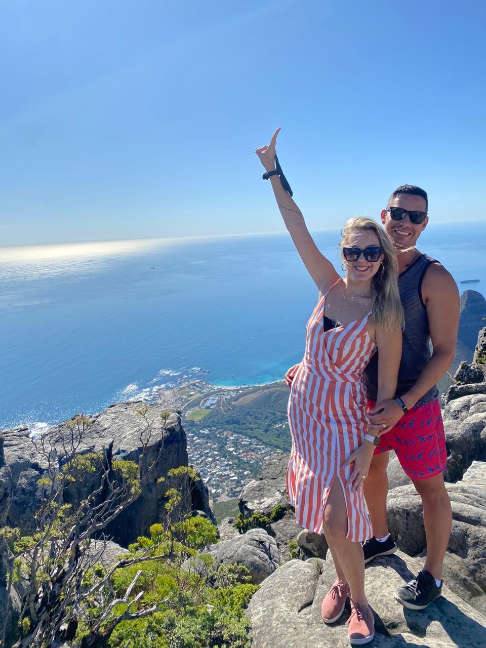 Mariana e Victor Gusmão em passeio na África do Sul. Foto: Arquivo pessoal