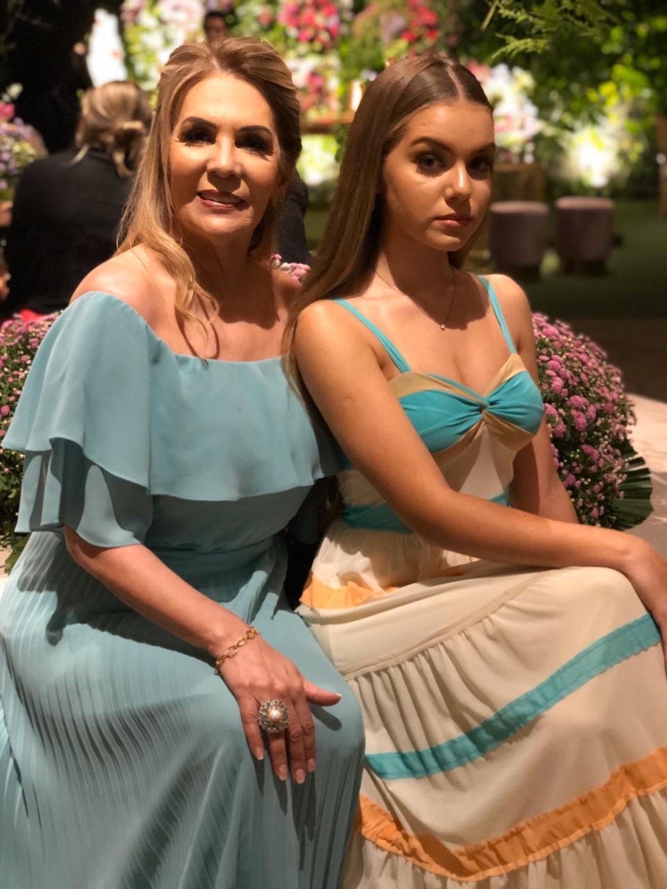 Perpétua Corrêa e Nathalia Bonelli em noite de festa. Foto: Arquivo pessoal