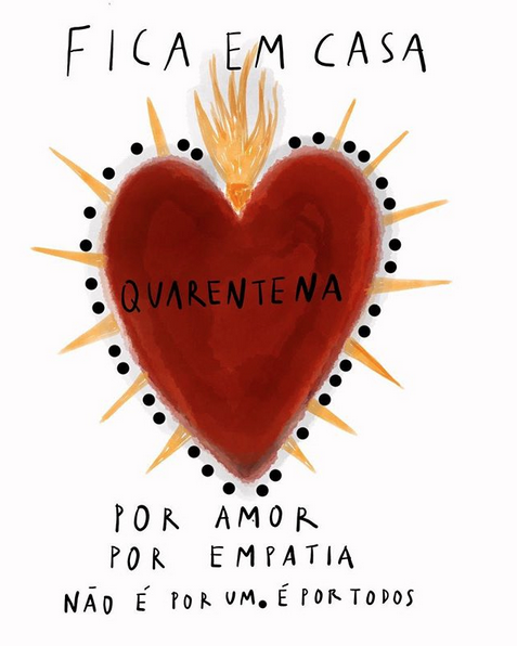Recado de quarentena viraliza no Instagram. Foto: Reprodução/Instagram