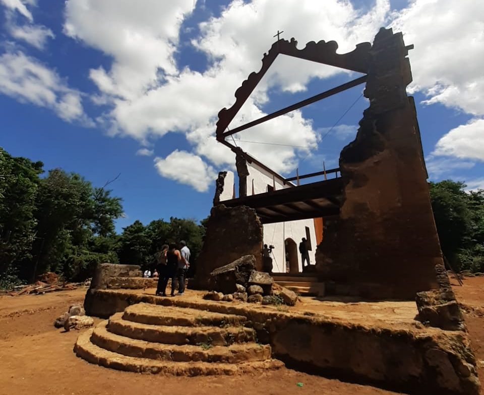 Fachada da igreja de São José do Queimado, na Serra, após obras de restauro. Foto: Vinicius Arruda