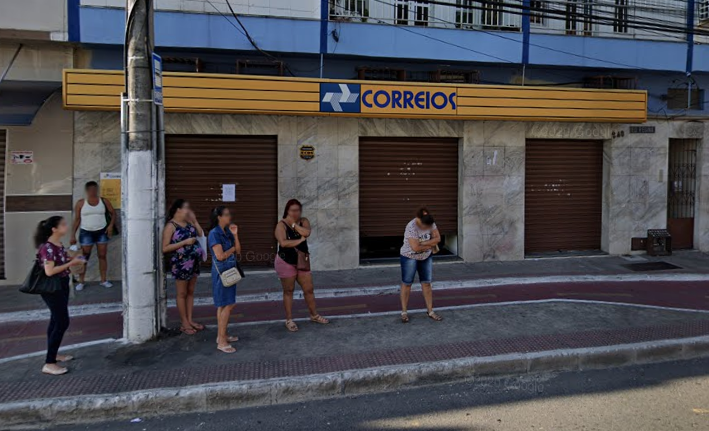 Agência dos Correios na avenida Jerônimo Monteiro, na Glória, em Vila Velha. Foto: Reprodução/Google Street View