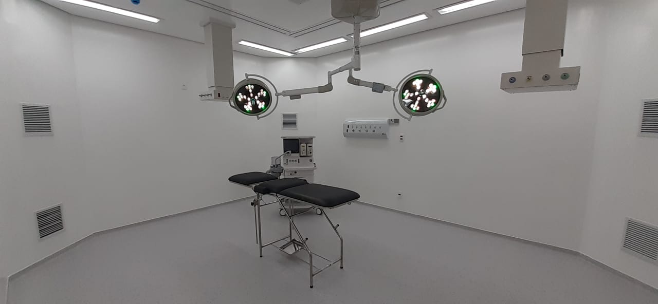 Sala de cirurgia do Hospital Materno Infantil da Serra. Foto: Vinicius Arruda/Portal ES360