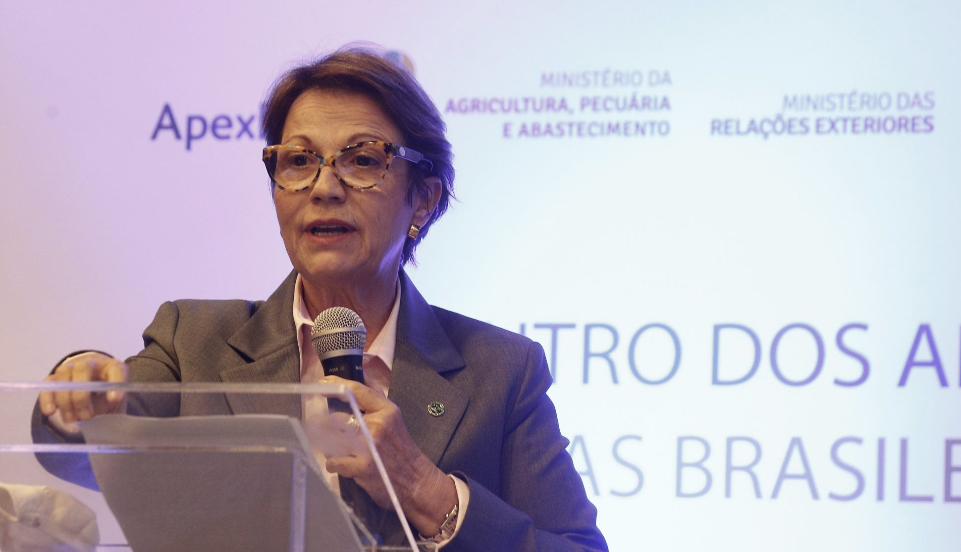 Tereza Cristina diz no Twitter que resultado do exame pra covid-19 deu negativo. Foto: Carlos Silva /MAPA
