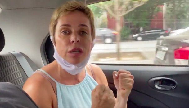 A ex-deputada Cristiane Brasil, antes de se entregar à Polícia Civil. Foto: Twitter/Reprodução