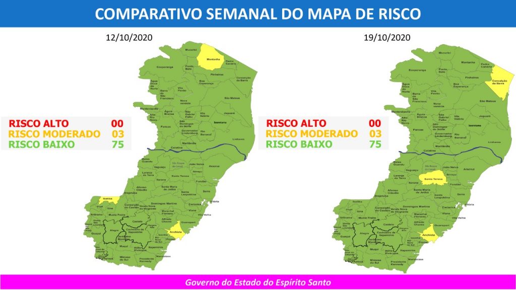Mapa de Risco. Foto: Divulgação/Governo do Estado