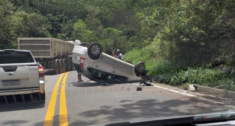 O trânsito no sentido Domingos Martins - Viana ficou congestionado pela manhã. Foto: Ouvinte BandNews FM Espírito Santo