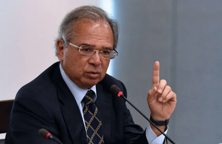 Guedes diz que o governo 'saberá agir' se mortes por covid ultrapassarem 1,3 mil por dia. Foto: Edu Andrade/Ascom/ME