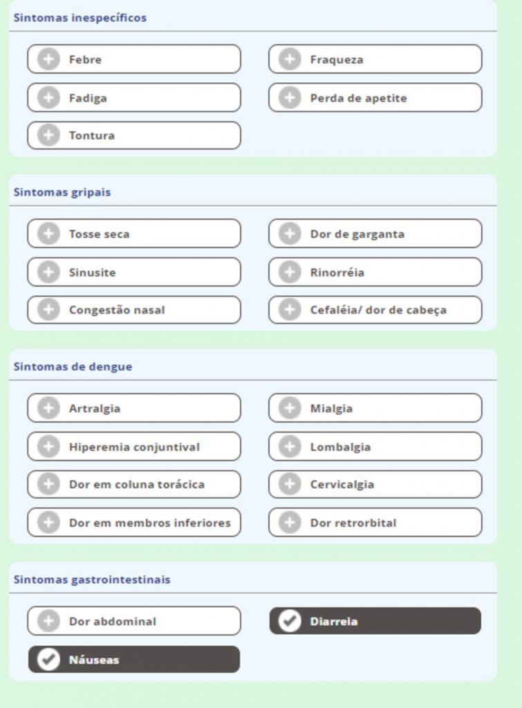 Com estes sintomas, indicação é 'tratamento precoce'. (Reprodução: TrateCOV)