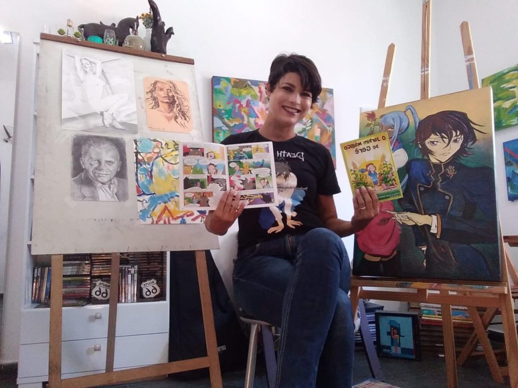 Com 17 anos de atuação na área, artista plástica Elza Filgueiras vai ensinar técnicas de desenho artístico acadêmico, contemporâneo e mangás. (Foto: Reprodução)