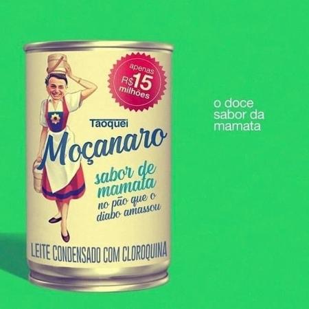 Meme dos gastos do governo com leite condensado criou o "Moçanaro". (Reprodução: Twitter)