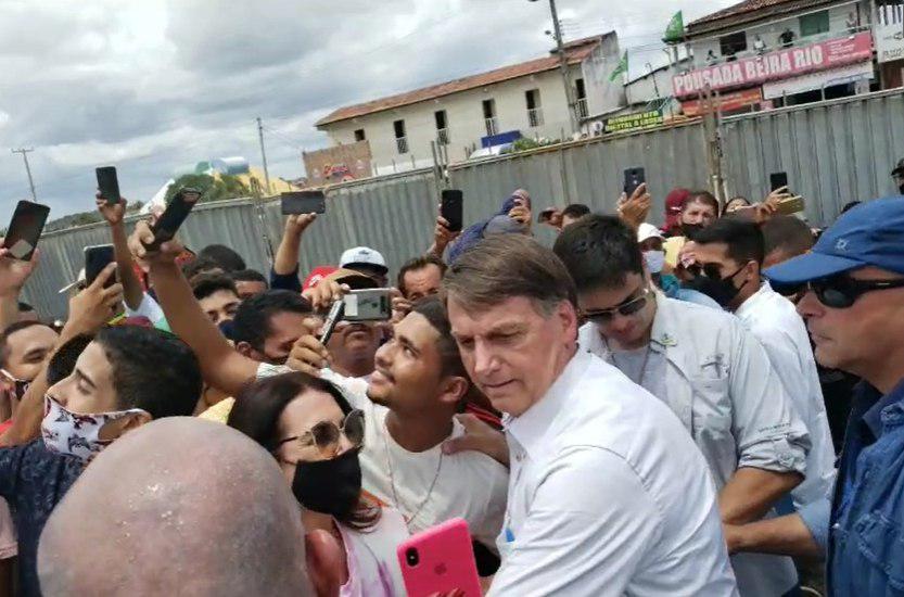 Bolsonaro participa de inauguração de obras na região Nordeste. (Reprodução: Redes Sociais / Jair Bolsonaro)