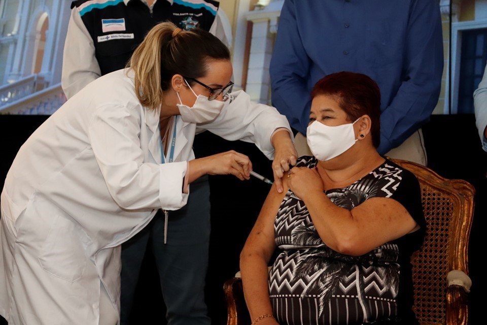 Vacinação dos profissionais da educação. Foto: Divulgação/Secom
