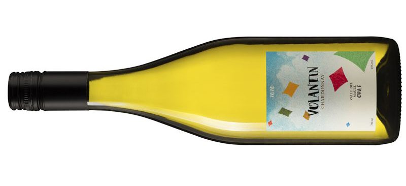 Vinho chileno Volantin Chardonnay. Foto: Divulgação.