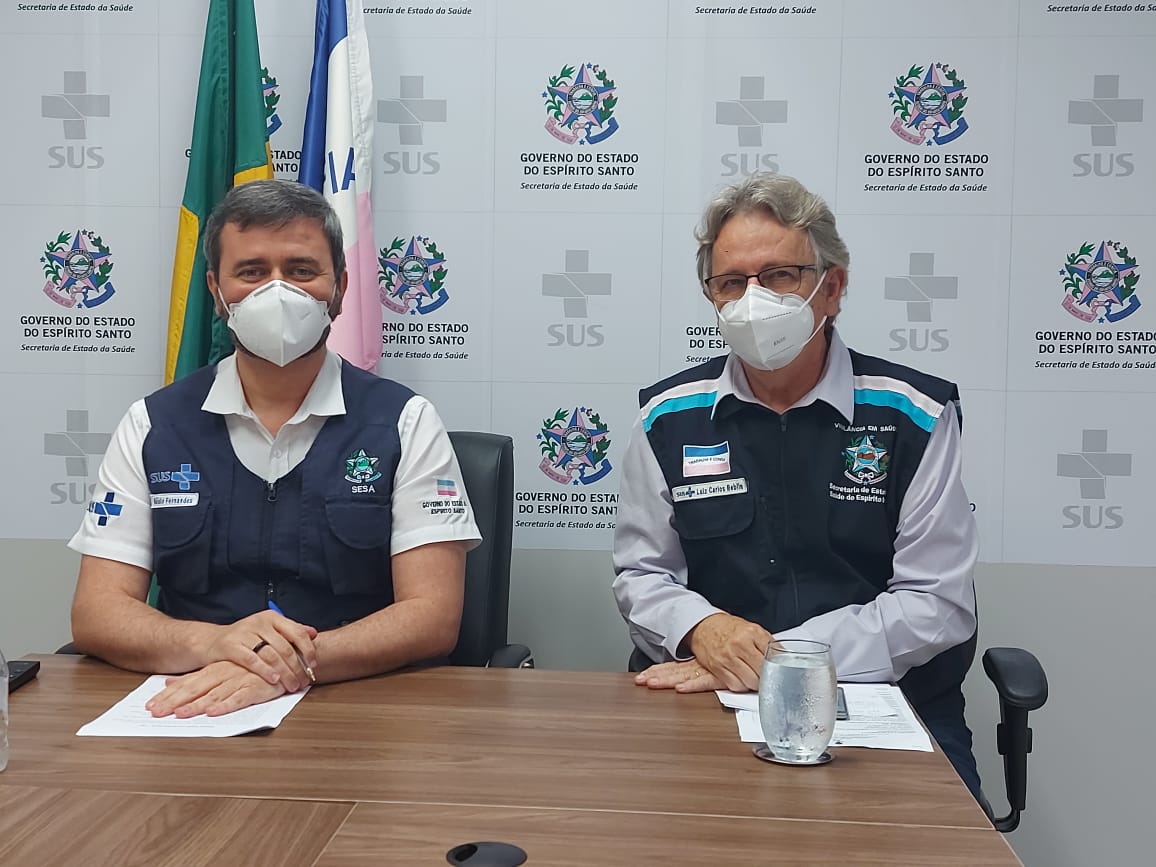 O secretário de Saúde Nesio Fernandes e o subsecretário Luiz Carlos Reblin. Foto: Sesa