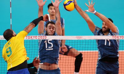 Vôlei masculino consegue virada sobre a Argentina e vence a segunda na Olimpíada. Foto: Twitter/Jogos Olímpicos