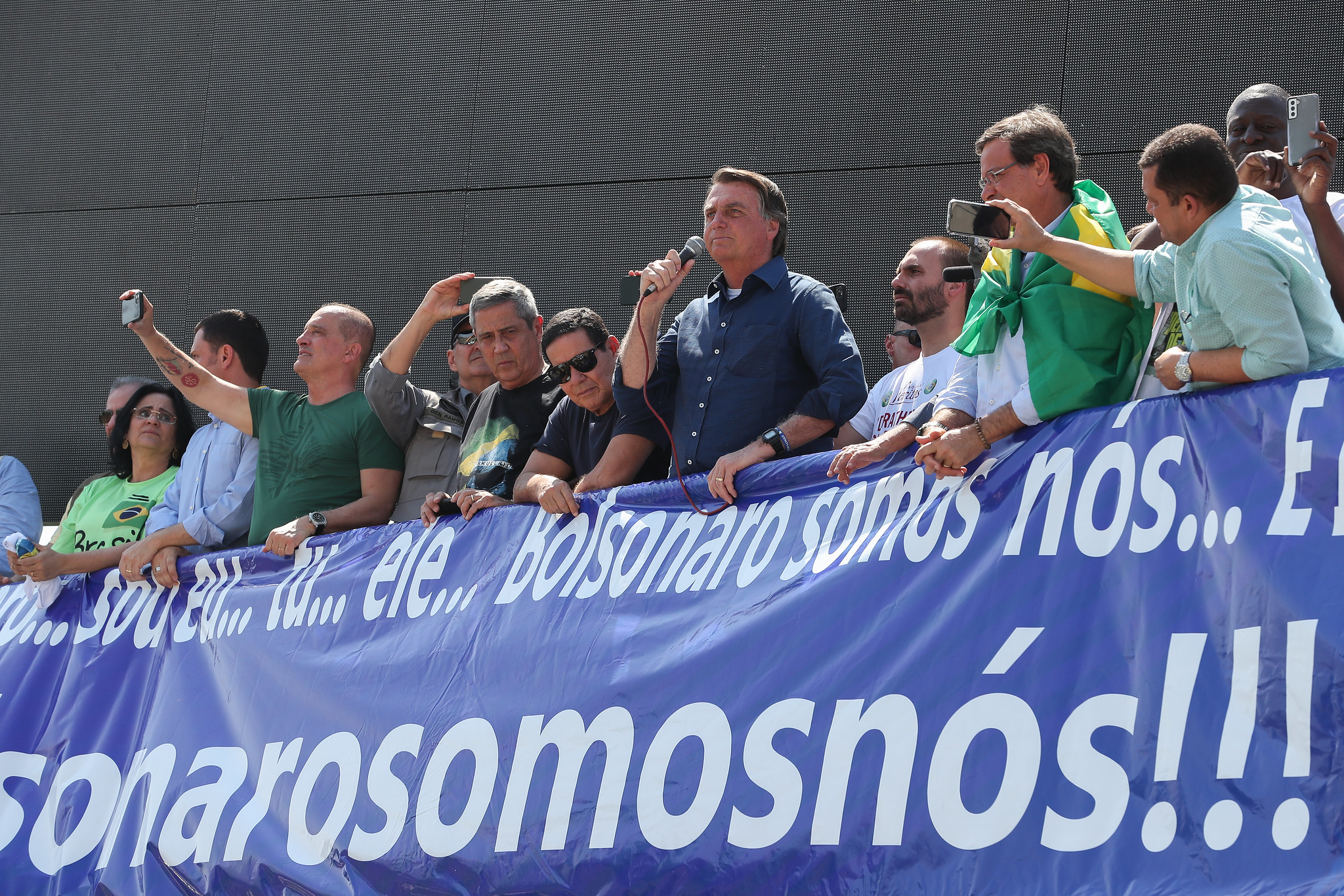 O presidente Jair Bolsonaro durante discurso em Brasília neste 7 de setembro. Foto: Marcos Corrêa/PR