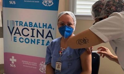 Estado inicia distribuição de doses de reforço para trabalhadores da saúde. Foto: Divulgação/Sesa