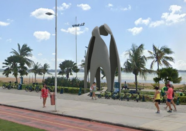 Monumento em homenagem aos profissionais da saúde. Foto: Divulgação
