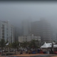Nevoeiro toma a orla de Vila Velha neste domingo. Foto: Reprodução