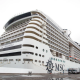 Navio MSC Preziosa atracado em Santos; cruzeiro com cerca de 20 casos de covid chegou ao Rio. Foto: Vinicius Stasolla/MSC