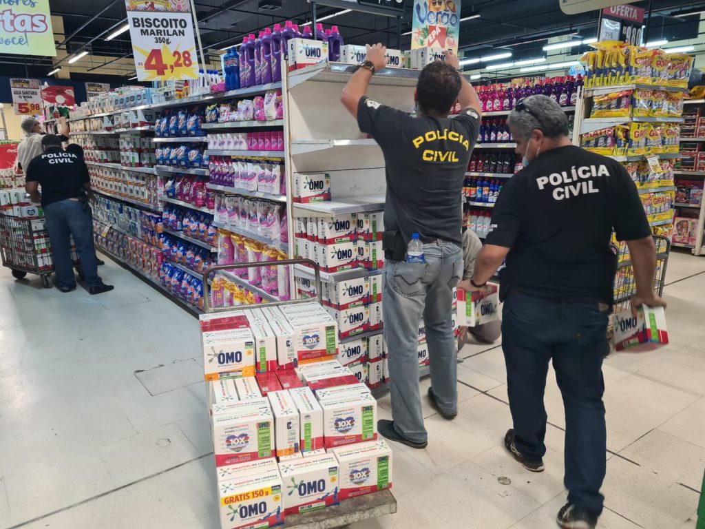 Ação recolhe sabão em pó falsificado em supermercados da Grande Vitória. Foto: Divulgação