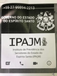 Perfil no WhatsApp se passando pelo IPAJM. Foto: Reprodução