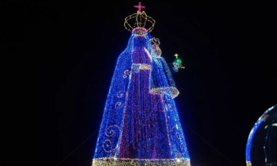 Nossa Senhora Iluminada em Vila Velha. Foto: Antônio Pereira/Instagram Convento da Penha