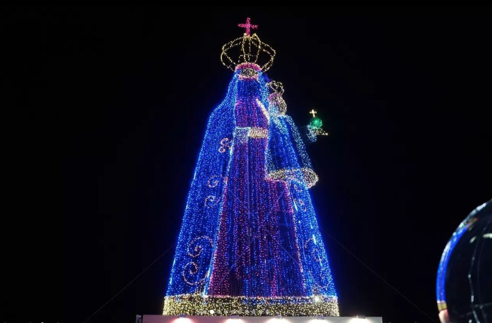 Nossa Senhora Iluminada em Vila Velha. Foto: Antônio Pereira/Instagram Convento da Penha