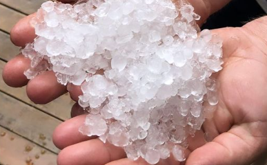 Chuva de granizo de Santa Maria de Jetibá. Foto: Reprodução/Instagram