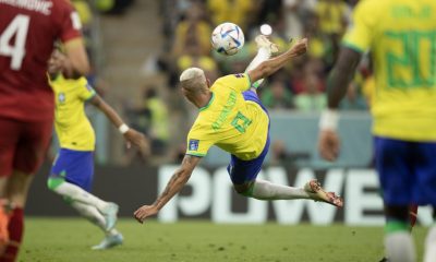 Richarlison em jogo contra a Sérvia. Foto: Lucas Figueiredo/CBF