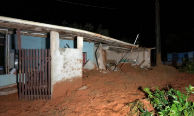 Deslizamento de terra que matou uma criança em Ibitirama. Foto: Defesa Civil