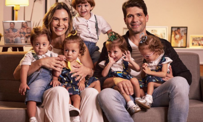 Família dos quíntuplos capixabas. Foto: Reprodução/Instagram