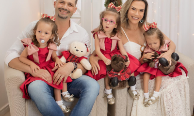 Família dos quíntuplos capixabas. Foto: Reprodução/Instagram
