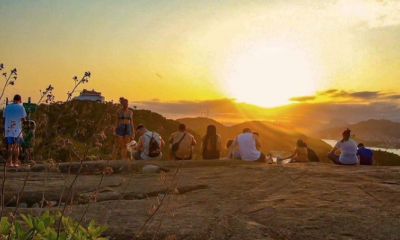 Pôr do Sol no Morro do Moreno, em Vila Velha. Foto: Reprodução/Instagram