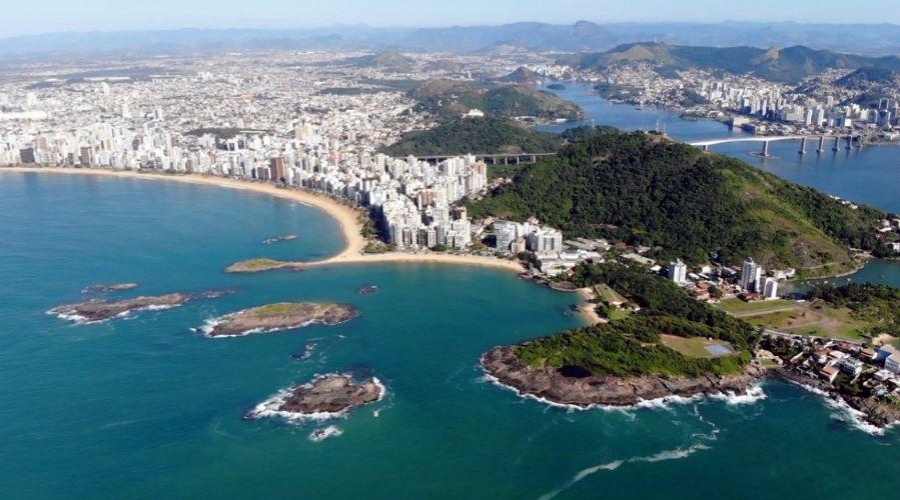 Vista aérea da cidade de Vila Velha. Foto: Reprodução/PMVV